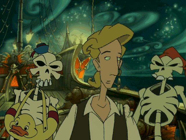 Monkey Island game
The Curse of Monkey Island
Guybrush Threepwood adventure
humorous puzzle games
adventure games with cartoon graphics
point and click adventure
comedy adventure game
pirate adventure game
SVGA graphic games
games with voice-overs
Full Throttle interface
interactive object games
cursed ring storyline
save Elaine game
archenemy LeChuck
game difficulty levels
Elaine gold statue
pirate themed adventure
classic adventure series
90s adventure games
LucasArts game
funny pirate games
treasure hunt