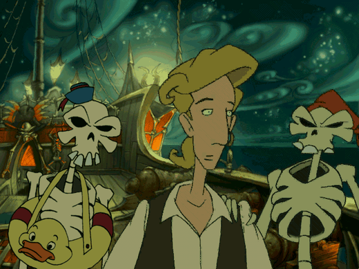 Monkey Island game
The Curse of Monkey Island
Guybrush Threepwood adventure
humorous puzzle games
adventure games with cartoon graphics
point and click adventure
comedy adventure game
pirate adventure game
SVGA graphic games
games with voice-overs
Full Throttle interface
interactive object games
cursed ring storyline
save Elaine game
archenemy LeChuck
game difficulty levels
Elaine gold statue
pirate themed adventure
classic adventure series
90s adventure games
LucasArts game
funny pirate games
treasure hunt