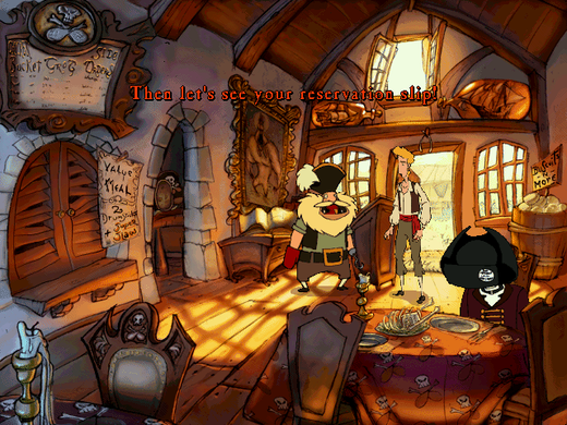 Monkey Island game
The Curse of Monkey Island
Guybrush Threepwood adventure
humorous puzzle games
adventure games with cartoon graphics
point and click adventure
comedy adventure game
pirate adventure game
SVGA graphic games
games with voice-overs
Full Throttle interface
interactive object games
cursed ring storyline
save Elaine game
archenemy LeChuck
game difficulty levels
Elaine gold statue
pirate themed adventure
classic adventure series
90s adventure games
LucasArts game
funny pirate games
treasure hunt