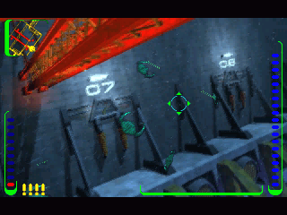 A futuristic control panel displays graphics, gauges, and numbers reminiscent of tracking first-class shipping with precision in Deadly Tide Disc 1-4 Microsoft Windows PC CD.