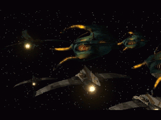Spaceships glide through a starry expanse, some looming larger and closer with radiant elements, like Deadly Tide Disc 1-4 Microsoft Windows PC CDs gently used and catching starlight.