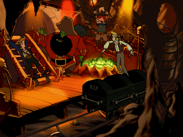 Monkey Island game
The Curse of Monkey Island
Guybrush Threepwood adventure
humorous puzzle games
adventure games with cartoon graphics
point and click adventure
comedy adventure game
pirate adventure game
SVGA graphic games
games with voice-overs
Full Throttle interface
interactive object games
cursed ring storyline
save Elaine game
archenemy LeChuck
game difficulty levels
Elaine gold statue
pirate themed adventure
classic adventure series
90s adventure games
LucasArts game
funny pirate games
treasure hunt
