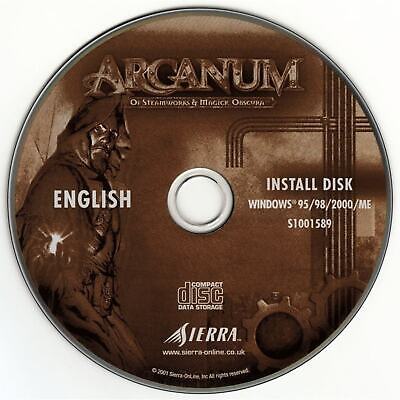 Arcanum - Of Steamworks & Magick Obscura Install Disc Microsoft Windows PC CD