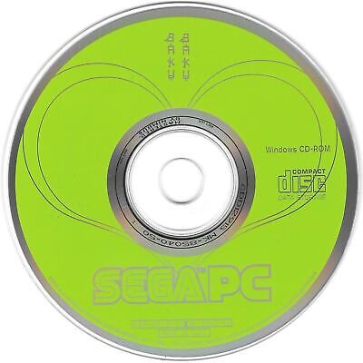 A gently used green SegaPC CD-ROM in a paper sleeve, featuring Baku Baku Animal on top, designed for Windows with the Sega logo and CD symbols.