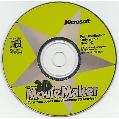 3D Movie Maker Microsoft Windows PC CD