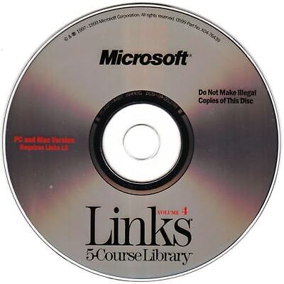 CD Disc: Links Championship Edition Disc 2 Microsoft Windows PC in its original paper sleeve. Includes a warning against making illegal copies.