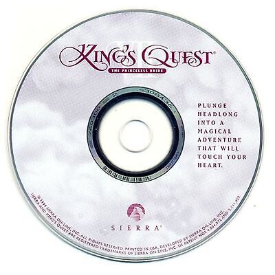 Gently used Kings Quest VII: The Princeless Bride Microsoft Windows PC CD offers a magical adventure that will touch your heart. Comes in a paper sleeve featuring the Sierra logo at the bottom.