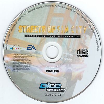 Streets of SimCity Microsoft Windows PC CD