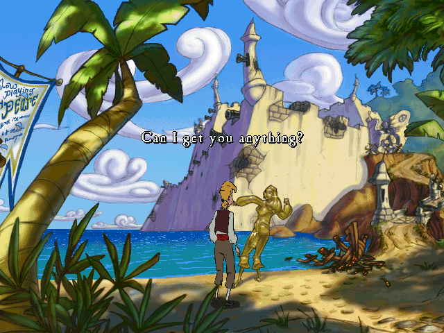Monkey Island game
The Curse of Monkey Island
Guybrush Threepwood adventure
humorous puzzle games
adventure games with cartoon graphics
point and click adventure
comedy adventure game
pirate adventure game
SVGA graphic games
games with voice-overs
Full Throttle interface
interactive object games
cursed ring storyline
save Elaine game
archenemy LeChuck
game difficulty levels
Elaine gold statue
pirate themed adventure
classic adventure series
90s adventure games
LucasArts game
funny pirate games
treasure hunt
