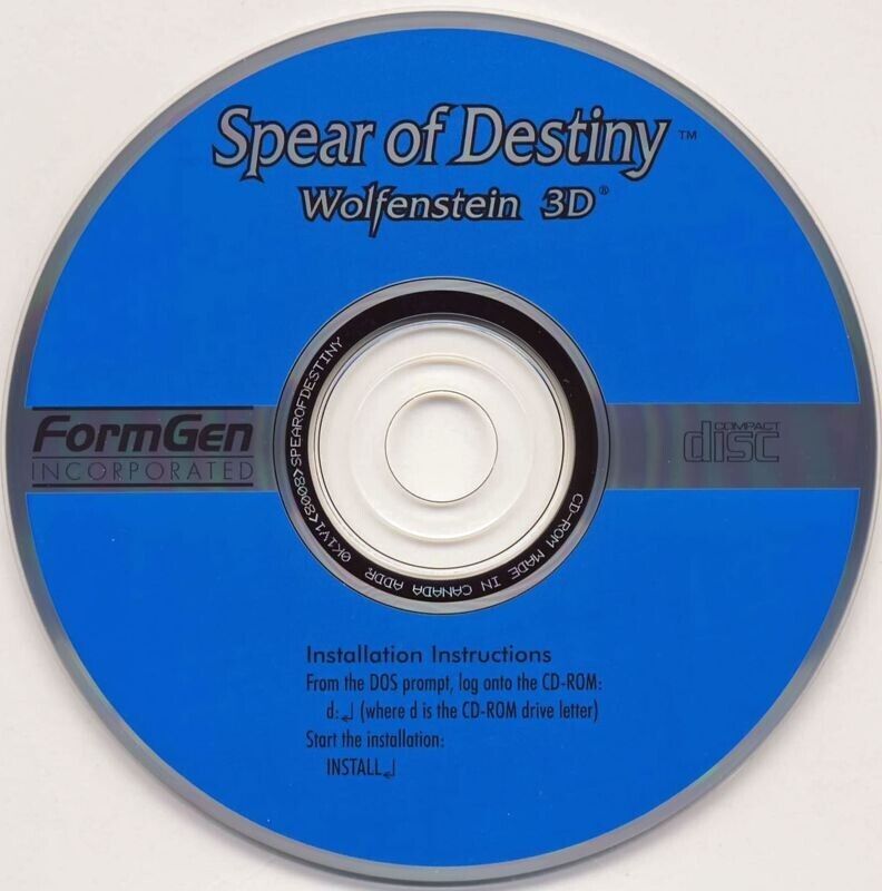 Spear of Destiny Microsoft Windows PC CD