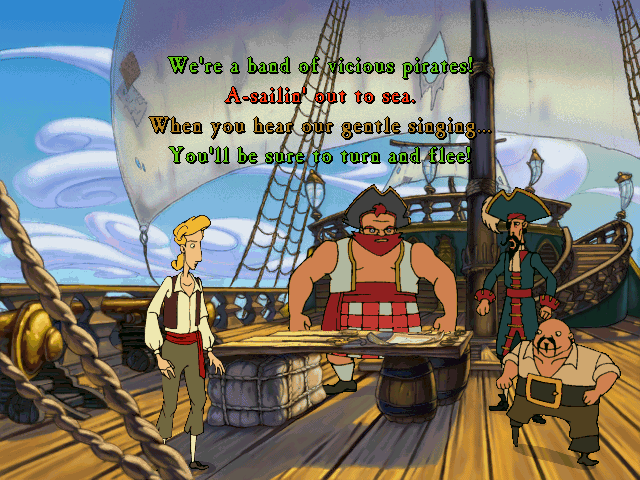 Monkey Island game
The Curse of Monkey Island
Guybrush Threepwood adventure
humorous puzzle games
adventure games with cartoon graphics
point and click adventure
comedy adventure game
pirate adventure game
SVGA graphic games
games with voice-overs
Full Throttle interface
interactive object games
cursed ring storyline
save Elaine game
archenemy LeChuck
game difficulty levels
Elaine gold statue
pirate themed adventure
classic adventure series
90s adventure games
LucasArts game
funny pirate games
treasure hunt