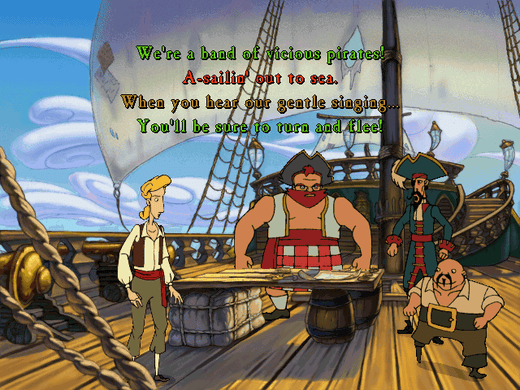 Monkey Island game
The Curse of Monkey Island
Guybrush Threepwood adventure
humorous puzzle games
adventure games with cartoon graphics
point and click adventure
comedy adventure game
pirate adventure game
SVGA graphic games
games with voice-overs
Full Throttle interface
interactive object games
cursed ring storyline
save Elaine game
archenemy LeChuck
game difficulty levels
Elaine gold statue
pirate themed adventure
classic adventure series
90s adventure games
LucasArts game
funny pirate games
treasure hunt