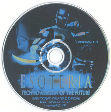 The Esoteria Techno-Assassin of the Future Microsoft Windows PC CD by Kirin Entertainment, copyright 1998, is fully tested and features a futuristic character design for Windows 95/98. It ships via USPS First Class.