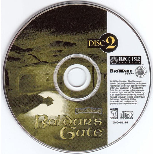 Baldur's Gate 1998 Disc 2 Microsoft Windows PC CD