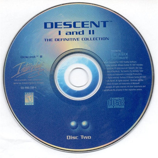 Descent I and II - The Definitive Collection Disc 2 Microsoft Windows PC CD