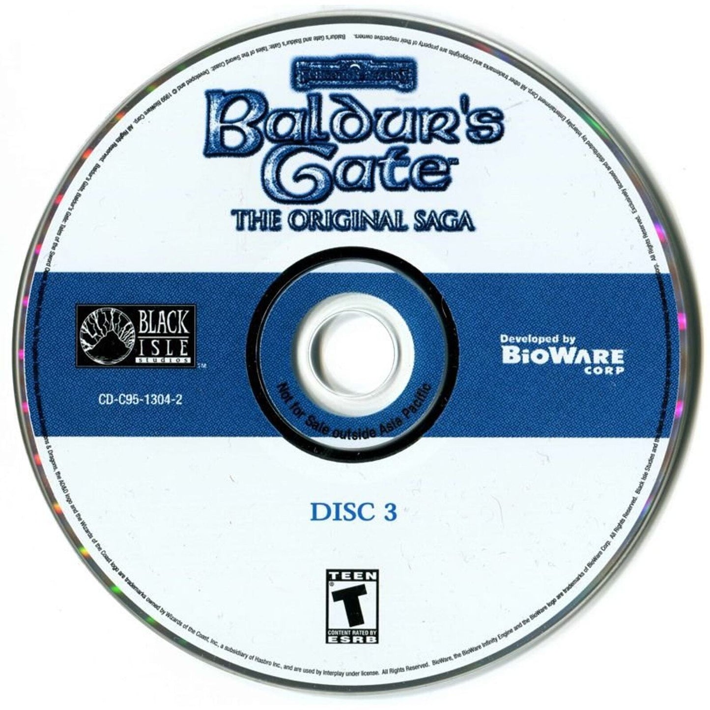 Baldur's Gate - The Original Saga (Disc 3) Microsoft Windows PC CD