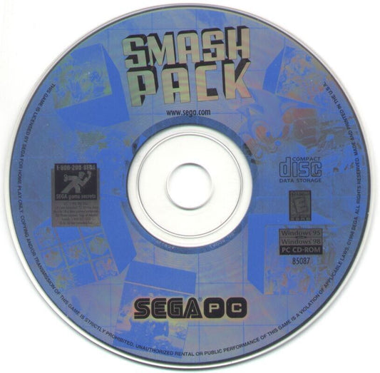 Sega Smash Pack Microsoft Windows PC CD