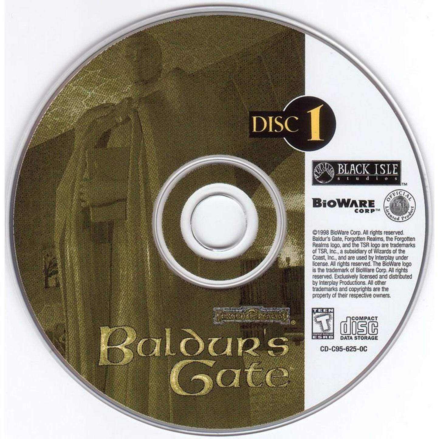 Baldur's Gate 1998 Disc 1 Microsoft Windows PC CD