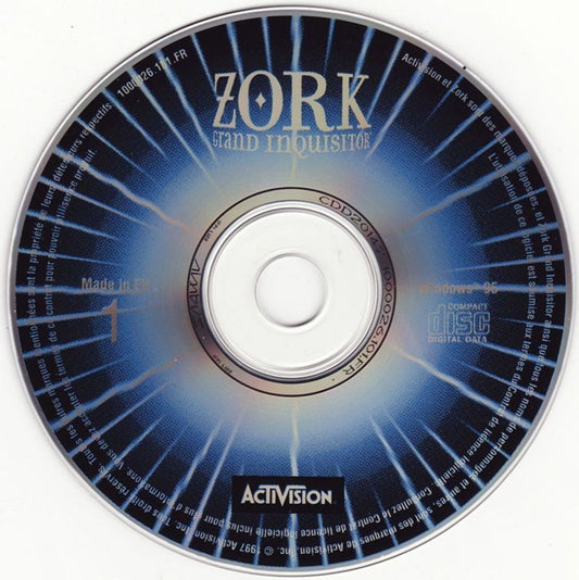 Zork: Grand Inquisitor 1997 Microsoft Windows PC CD Activision