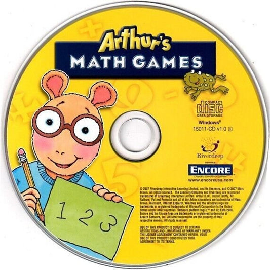 Arthur's Math Games Microsoft Windows PC CD