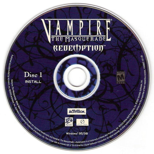 Vampire - The Masquerade Redemption Microsoft Windows PC CD