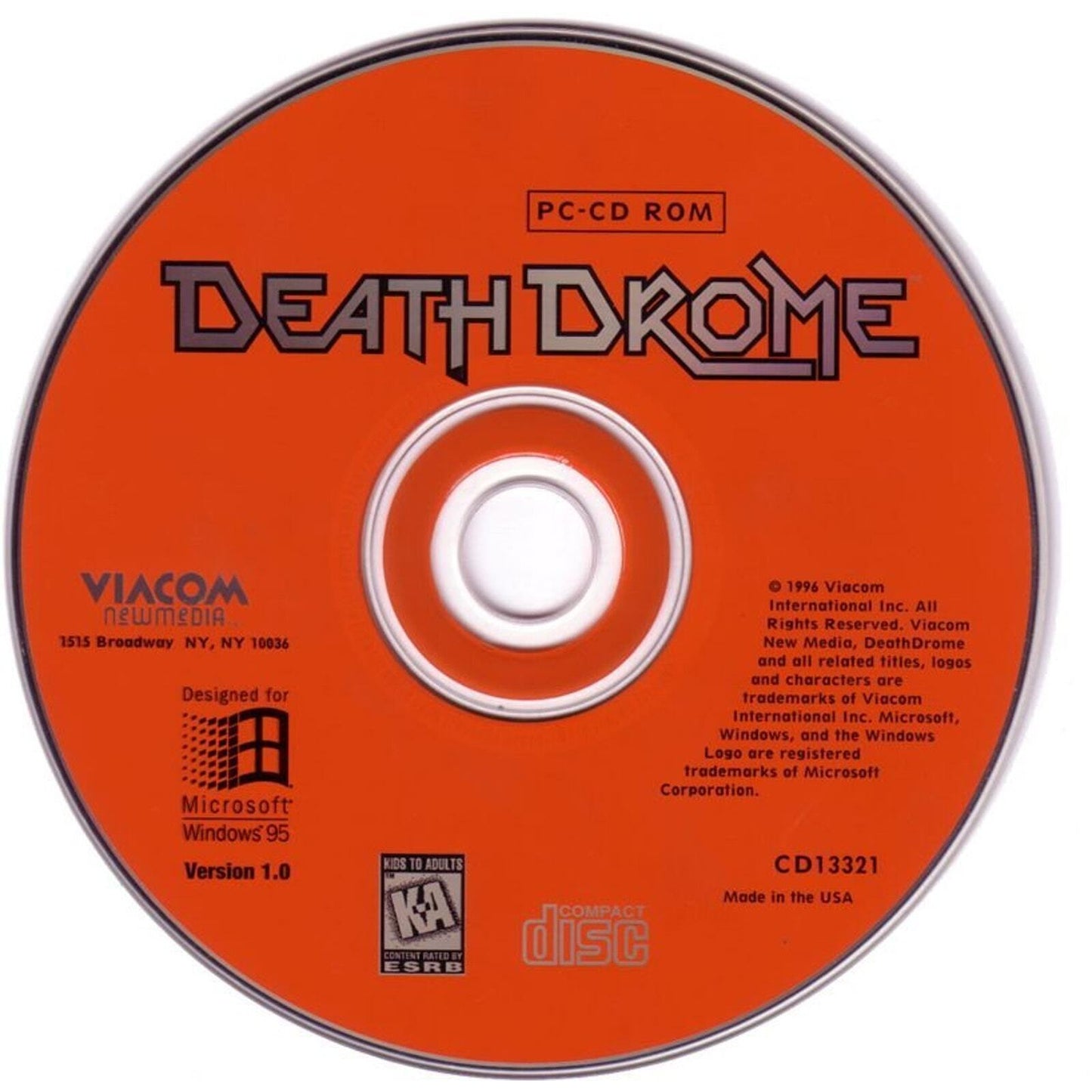 Death Drome Microsoft Windows PC CD